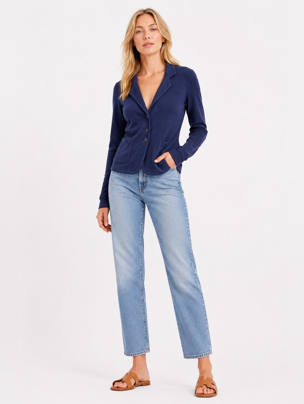 CAbi Size XS Deep Blue Cardigan Blazer